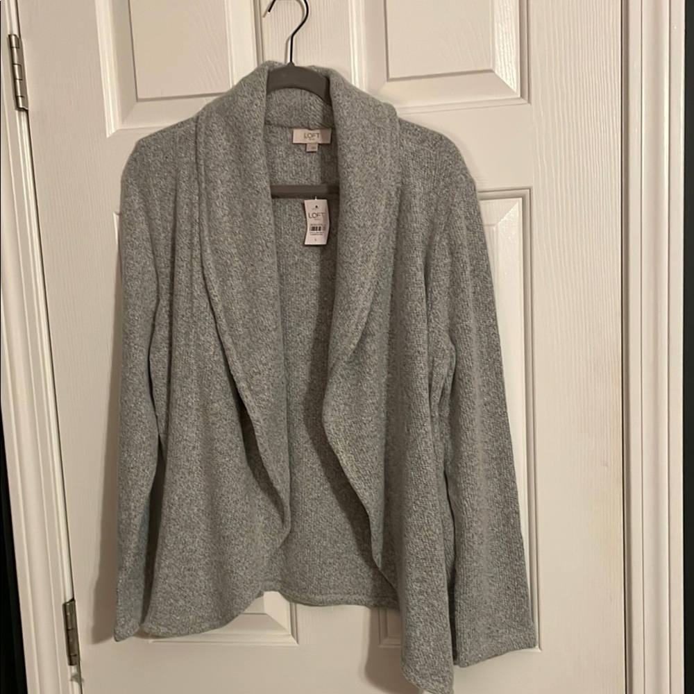 NWT Loft Gray Open Front Cardigan/ sweater blazer
